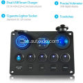 Switch Panel Dual USB Socket Charger + Voltmeter